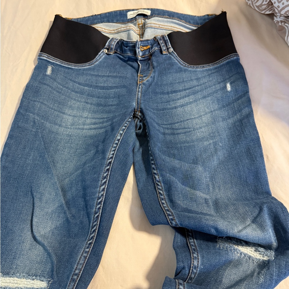 Zara Pregnancy Blue Denim Jeans size m 
Like new